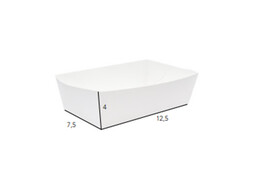 Frietbakje Karton Wit F4 250st